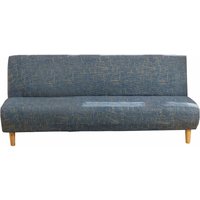 Armloser Sofabezug, 3-Sitzer-Stretch-Sofabezug, faltbarer Sofaschutz, universelles rutschfestes Sofa-Handtuch, 180–210 cm (Blattdruck) Hiasdfls von HIASDFLS