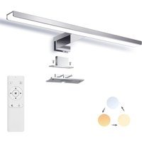 Dimmbare LED-Spiegellampe, Badezimmer-Wandlampe 40 1200LM 12W IP44, einstellbare Farbe 3000K 4500K 6000K, Spiegellampe mit Fernbedienung, von HIASDFLS