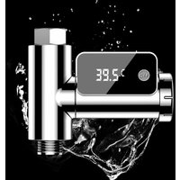 Duschthermometer, Baby-Badethermometer, digitale LED-Duschtemperaturanzeige, Celsius/Fahrenheit-Anzeige, 360° drehbarer Bildschirm Hiasdfls von HIASDFLS