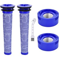 Hiasdfls - V7 V8-Filter für Dyson, 4er-Pack Ersatzfilter für Dyson V7 V8 Absolute Animal Motorhead Animal Staubsauger, 2 HEPA-Nachfilter, 2 von HIASDFLS