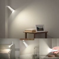 Innenwandleuchte, 3-in-1-USB-Anschluss, kabellose Wandlampe, magnetische Cliplampe zum Lesen im Bett, wiederaufladbare Leselampe, von HIASDFLS