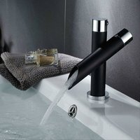 Schwarz Badezimmer Wasserhahn Schwarzer Waschbecken Wasserhahn Kaltasche Kaskaden Messing Wasserhahn Vereinigtes Königreich Basin Mixer Moderne von HIASDFLS