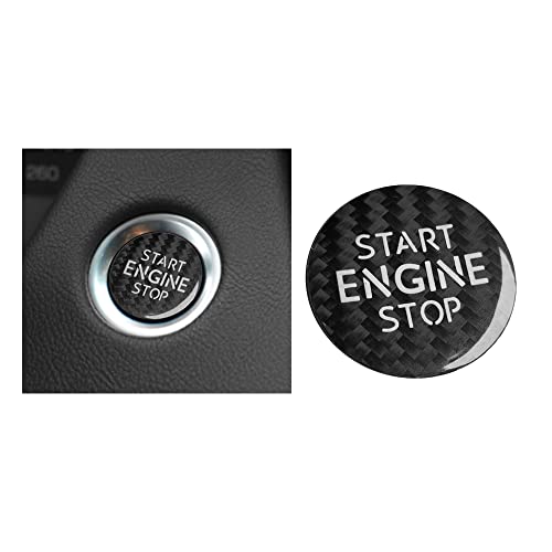 HIBEYO Auto Motor-Startknopf-Abdeckung Aufkleber Passt für VW Tiguan T-Cross Passat Bora C-TREK CC Kohlefaser One Button Startknopf Zündschalter Druckknopf Cover Reparatur Schalter Schutz-C Schwarz HIBEYO Auto Motor-Startknopf-Abdeckung Aufkleber Passt für VW Tiguan T-Cross Passat Bora C-TREK CC Kohlefaser One Button Startknopf Zündschalter Druckknopf Cover Reparatur Schalter Schutz-C Schwarz von HIBEYO
