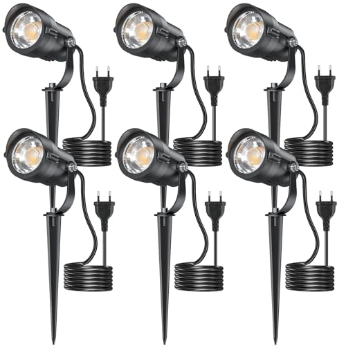 HIBOITEC LED Gartenstrahler mit Erdspieß 12W 1300lm, IP65 Wasserdicht 270° Schwenkbar Pflanzenstrahler Gartenbeleuchtung Rasenlicht, 5000k Kaltweiß Gartenleuchte für Garten Terrasse Außenbereich HIBOITEC LED Gartenstrahler mit Erdspieß 12W 1300lm, IP65 Wasserdicht 270° Schwenkbar Pflanzenstrahler Gartenbeleuchtung Rasenlicht, 5000k Kaltweiß Gartenleuchte für Garten Terrasse Außenbereich von HIBOITEC