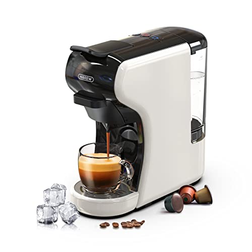 HIBREW H1A Kapsel-Kaffeemaschine, Multi-Kapsel-Kaffeemaschine, Machine espresso, Druck 19 Bars, Automatisch, Kompakt, Wassertank, Weiß von HIBREW