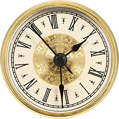 HICARER 2,8 Zoll/ 70 mm Römische Ziffer Uhr Einfügen mit Gold Trim, Quarzwerk von HICARER