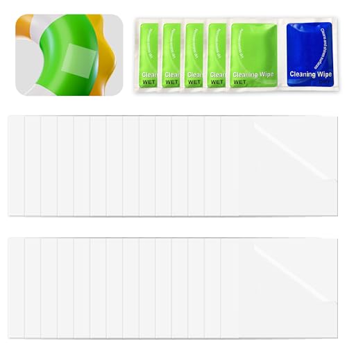 HIDAMAZY Vinyl Reparaturflicken Selbstklebende Reparatur Patch, 30Stü Aufblasbares Flicken-Reparaturset Zelt Reparaturband Wasserdicht TPU Reparaturflicken für Zelte, Pool (7cm Quadrat, Transparent) von HIDAMAZY