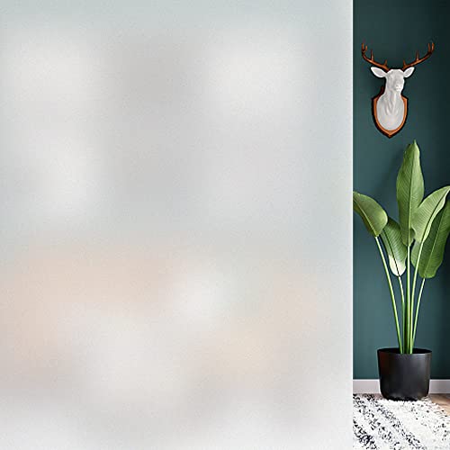 HIDBEA Frosted Window Privacy Film - Non Adhesive Statisch Cling Glass Stickers Sun UV Blocking Heat Control Door Covering Decals for Home Office (35.4 x 78.7 Inch) von HIDBEA