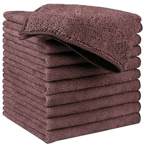 HIDMD Mikrofasertücher Geschirrtücher Haushalts handtücher Super saugfähig Mikrofaser Reinigungstücher Geschirrtücher Mehrzweck 30cm x 30cm 10 Stück Braun HIDMD Mikrofasertücher Geschirrtücher Haushalts handtücher Super saugfähig Mikrofaser Reinigungstücher Geschirrtücher Mehrzweck 30cm x 30cm 10 Stück Braun von HIDMD