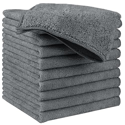 HIDMD Mikrofasertücher Geschirrtücher Haushalts handtücher Super saugfähig Mikrofaser Reinigungstücher Geschirrtücher Mehrzweck 30cm x 30cm 10 Stück Grau HIDMD Mikrofasertücher Geschirrtücher Haushalts handtücher Super saugfähig Mikrofaser Reinigungstücher Geschirrtücher Mehrzweck 30cm x 30cm 10 Stück Grau von HIDMD