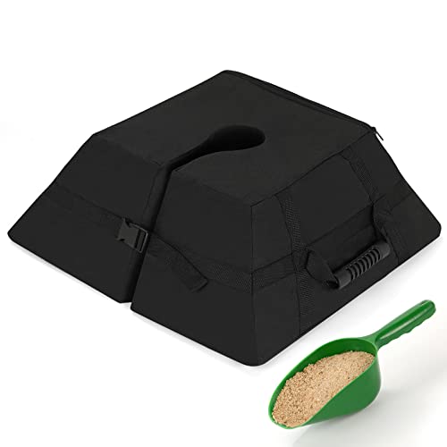 HIDOWNY Sonnenschirmständer, Schirmständer bis zu 80 Lbs, Ständer Schirmhalter, Auffüllbare Sandsäcke mit Plastikschaufel, Basis füR Alle Arten von Sonnenschirmen (Quadratisch) von HIDOWNY