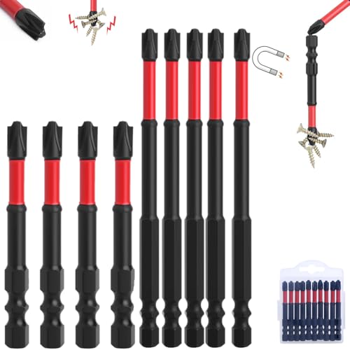 Fph2 Bits, Fph2 Impact Screwdriver Bit Set, Impact Screwdriver Bit Set for Electricians,1/4 Inch Hex Shank Magnetic Cross Slot Screw Driver Drill Bits for Circuit Breakers (65mm*5+110mm*5) von HIDRUO