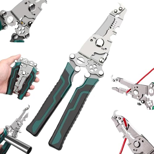 HIDRUO 18-in-1 Multifunctional Folding Pliers, Alicate Multiusos Electrico, Multifunctional Foldable Professional Wire Stripper, Wire Crimper electrician Tool (B) von HIDRUO