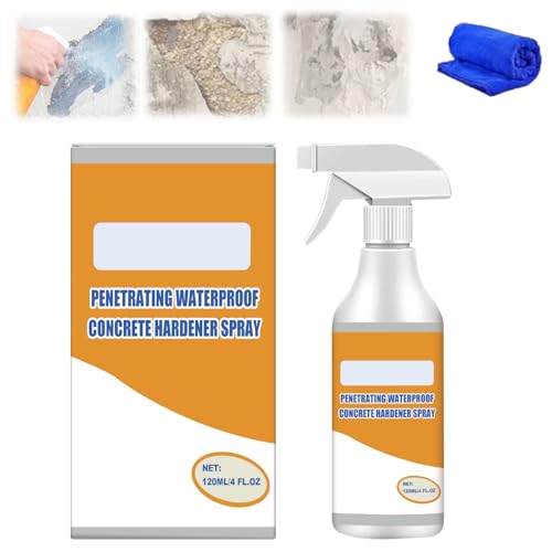 Penetrate Concrete Sealer Outdoor Waterproof Sealant, Sand Curing Spra, Water-Based Penetrating Waterproof Concrete Hardener Spray, Multipurpose Sand Agent Spray Concrete for Wall and Floor (1, Set) von HIDRUO