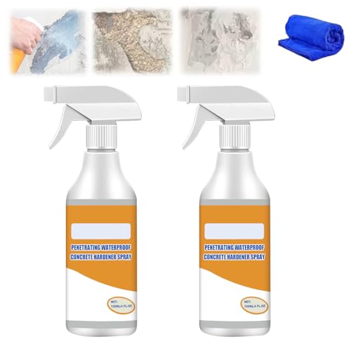 Penetrate Concrete Sealer Outdoor Waterproof Sealant, Sand Curing Spra, Water-Based Penetrating Waterproof Concrete Hardener Spray, Multipurpose Sand Agent Spray Concrete for Wall and Floor (2, Set) von HIDRUO