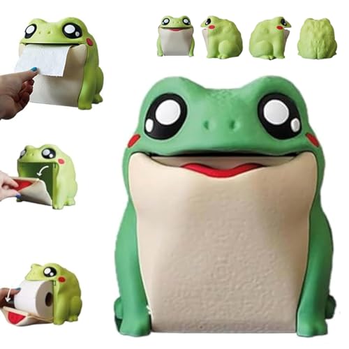 Wickedwinks The Frog Toilet Paper Holder, Interesting Frog Toilet Paper Holder -3D Printing Bathroom, 3D Printed Resin Frogs Toilets Papers Holders, for Bathroom (B) von HIDRUO
