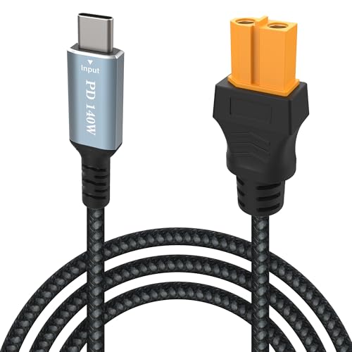 HIEbee USB C zu XT60 Netzkabel, SC100 Protokoll XT60 Weiblich zu Typ-C Mann Schnelle Aufladung bis zu 140W Kabel für RC Lipo Batterie Quadcopter Multicopter Aeromodelling 6.6FT HIEbee USB C zu XT60 Netzkabel, SC100 Protokoll XT60 Weiblich zu Typ-C Mann Schnelle Aufladung bis zu 140W Kabel für RC Lipo Batterie Quadcopter Multicopter Aeromodelling 6.6FT von HIEbee