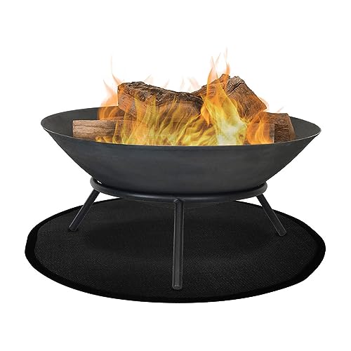 Feuerschale Unterlage Feuerfeste BBQ Grills Matte Rund Schwarz Feuerfeste Matte, Matte Bodenschutz Unterlage Grill, 3 Schicht Feuerresistent Matte, Feuerstelle Pad für Boden, Deckschutz Feuerschale Unterlage Feuerfeste BBQ Grills Matte Rund Schwarz Feuerfeste Matte, Matte Bodenschutz Unterlage Grill, 3 Schicht Feuerresistent Matte, Feuerstelle Pad für Boden, Deckschutz von hifrom
