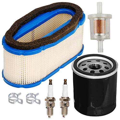 HIFROM 11013-7024 Luftfilter mit 49065-7010 Ölfilter Kraftstofffilter Zündkerze Tune Up Kit kompatibel mit Kawasaki FH601V FH641V FH680V FH721V John Deere 717A 727A GT245 GX255 GX335 335 von HIFROM