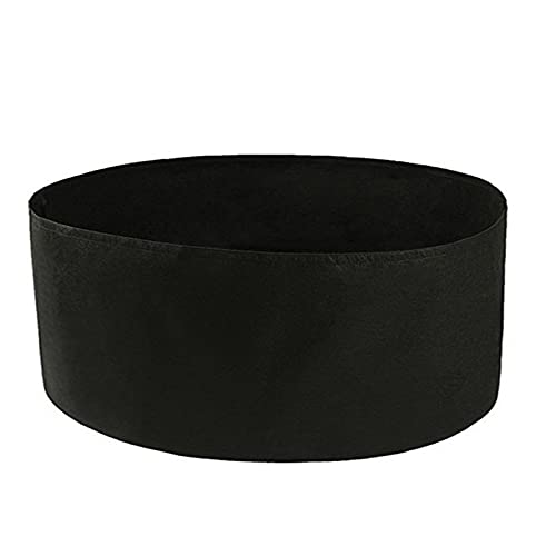 hifrom Kartoffel Pflanzsack, Gallonen Pflanztasche,Pflanzbeutel für Kräuter Pflanzen, Pflanztasche aus Filzstoff,Wachsende Tasche Extra Groß Zuchtbeutel,Schwarz (Ø60 * 20 cm) von hifrom