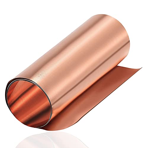Reines Kupferblech Rolle, Blatt Kupferfolie Kupferplatte Metallfolien-Platte, Metallfolie Verwendet Kupferband für Schmuck und Schweißen, DIY 1000 mm x 0,1 mm (100mm) von hifrom
