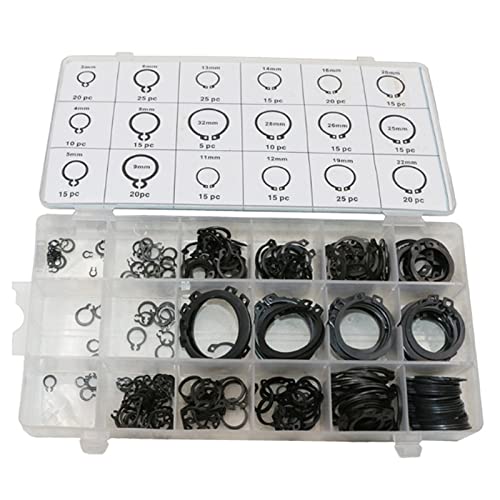 Sicherungsringe Set 300 Stück Außen Sprengringe Nutenring Seegerring Sortiment, Schwarz Elastische Sicherungsring Klemmring, Ø 3-32 mm inkl. Kunststoffbox Sortimentskasten Sicherungsringe Set 300 Stück Außen Sprengringe Nutenring Seegerring Sortiment, Schwarz Elastische Sicherungsring Klemmring, Ø 3-32 mm inkl. Kunststoffbox Sortimentskasten von hifrom