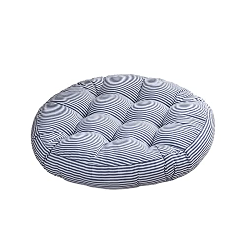 hifrom Sitzkissen 55x55 cm, Große Bodenkissen, Sitzkissen für Gartenstuhl, Dekokissen Stuhlkissen für Yoga Wohnzimmer Balkon Büro im Freien, Sitzkissen Tatami für Stuhl Sofa (Blau) von hifrom