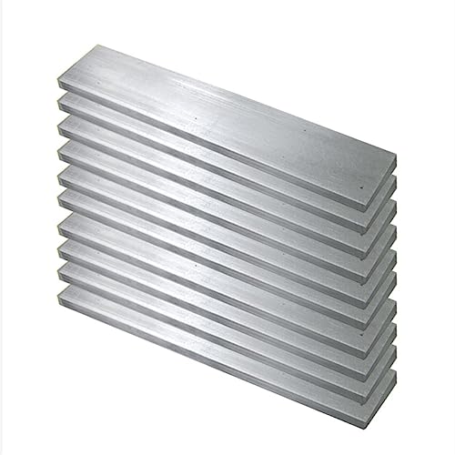 Aluminium Massiv-Flachstahl, Aluminium Bar, 10 Stück Aluminium-Flachstange 6061 aus massivem Mühlenmaterial, Länge 500 mm, Dicke 3 mm bis 5 mm/3 mm x 40 mm x 500 mm (Color : 5mm*25mm*500mm) von HIFRQVVC