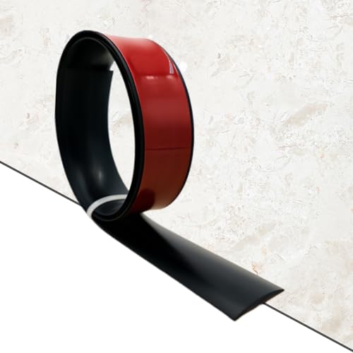 Bodenübergangsleiste, Selbstklebende Vinyl Boden Übergang Streifen Multicolor Mehrere Größen Tür Rand Trim(B,W-7.6cm(2.99")) von HIFRQVVC