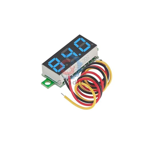 Digitale Spannungsanzeige, DC LED Digital Voltmeter 0-100V 2,5-30V Spannungstester 0,28 Zoll Multicolor(Dc 0-100v Blue) von HIFRQVVC