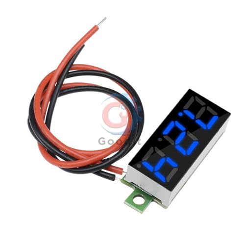 Digitale Spannungsanzeige, DC LED Digital Voltmeter 0-100V 2,5-30V Spannungstester 0,28 Zoll Multicolor(Dc 2.5-30v Blue) von HIFRQVVC