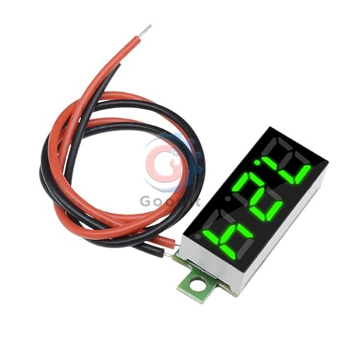 Digitale Spannungsanzeige, DC LED Digital Voltmeter 0-100V 2,5-30V Spannungstester 0,28 Zoll Multicolor(Dc 2.5-30v Green) von HIFRQVVC