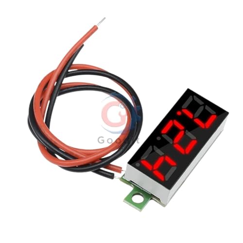 Digitale Spannungsanzeige, DC LED Digital Voltmeter 0-100V 2,5-30V Spannungstester 0,28 Zoll Multicolor(Dc 2.5-30v Red) von HIFRQVVC