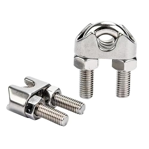 Drahtseilklemme Kabelklemme, 304 Edelstahl U-Typ Drahtseilklemmen Metrisch Verschiedene Größen Packung mit 32(M4-5pcs) von HIFRQVVC