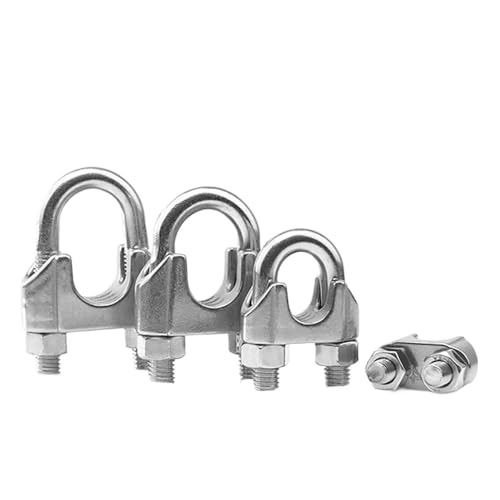 Drahtseilklemme Kabelklemme, 316 Edelstahl U Typ Drahtseilklemmen for Kabel Mehrere Größen Packung mit 16(M12 (1pcs)) von HIFRQVVC