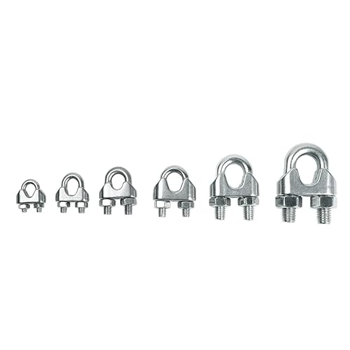 Drahtseilklemme Kabelklemme, Drahtseilklemmen aus Edelstahl, U-Typ-Clip, mehrere Größen, Packung(M3 10pcs) von HIFRQVVC
