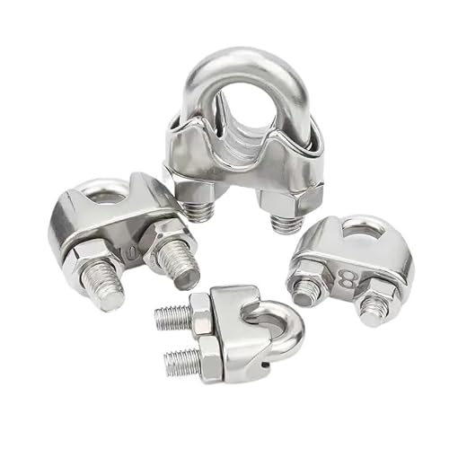 Drahtseilklemme Kabelklemme, Drahtseilklemmen des Edelstahl-304 U-Typs for Kabel-Mehrfachgrößen(M2-10pcs) von HIFRQVVC