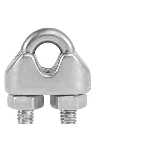 Drahtseilklemme Kabelklemme, Edelstahl-Drahtklemmen for Kabel Rigging Seilspannung Silber Packung mit 12 mehrere Größen(24pcs) von HIFRQVVC