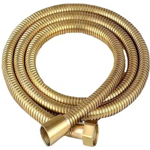 Duschschlauch, Flexibler Brauseschlauch Edelstahl Multicolor 150 bis 200 cm(Gold,200cm) von HIFRQVVC