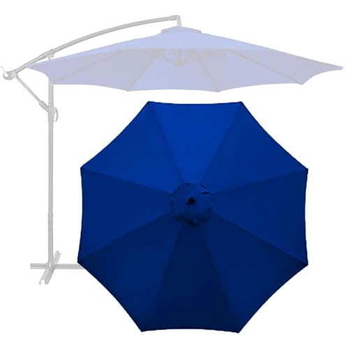 Garten-Sonnenschirmbezüge, Ersatz-Sonnenschirm-Stoffbezug, 2 m, 2,7 m, 3 m, for 6 Arme, 8 Arme, Schirmdach, wasserdicht, Mehrfarbig(Royal Blue,6 Ribs: 2.7m/8.8ft) von HIFRQVVC