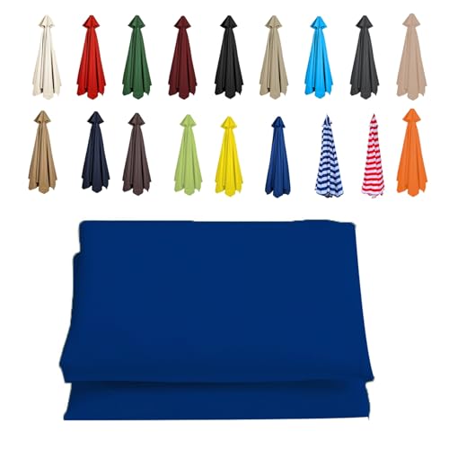 Garten-Sonnenschirmbezüge, Marktschirm-Ersatzdach for 6–8 Streben, 200–350 cm, Mehrfarbig(Royal Blue,8 RIBS/200CM(6.5FT)) von HIFRQVVC