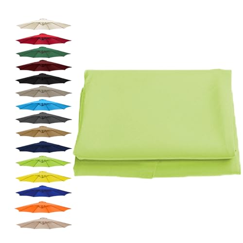 Garten-Sonnenschirmbezüge, Sonnenschirm-Regenschirm-Ersatzdach-Abdeckung, mehrere Größen, mehrfarbiges Polyestergewebe(Grass Green,8 RIBS/270CM(8.8FT)) von HIFRQVVC