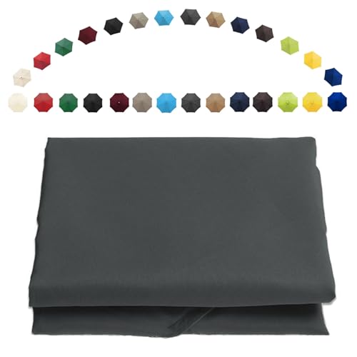 Garten-Sonnenschirmbezüge, Terrassenschirm, Gartenschirm, Ersatzdach, 200–350 cm, 6 oder 8 Rippen, Mehrfarbig(Grey,8ribs-200cm(6.5ft)) von HIFRQVVC