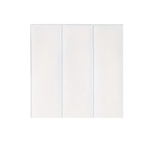 HIFRQVVC Abziehbare Wandfliesen Holz, DIY Peel and Stick 3D Wandfliesen 35 x 35 cm wasserdicht Multicolor Packung mit 5 oder 10(White,5pcs 35X35cm) von HIFRQVVC