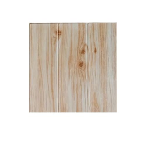 HIFRQVVC Abziehbare Wandfliesen Holz, DIY Peel and Stick 3D Wandfliesen 35 x 35 cm wasserdicht Multicolor Packung mit 5 oder 10(Yellow,5pcs 35X35cm) von HIFRQVVC