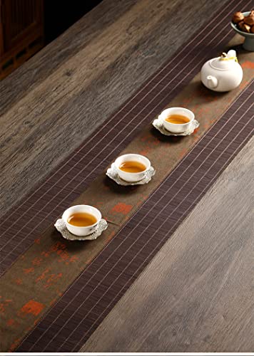 HIFRQVVC Home Natürlicher Bambus-Tischläufer, Bambusdruck for Teehaus-Kaffeetischmatte, natürliche handgewebte Tischsets for Esstischmatte, breit 30 cm/40 cm(40x150cm) von HIFRQVVC