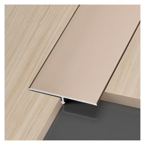 HIFRQVVC T-Profil-Bodenübergangsleisten, Aluminium T Formteil Boden Übergangsleiste 3er Pack 8,8 Fuß Multicolor Mehrere Größen(Rose Gold,1.5cm*270cm(3 * 90cm)) von HIFRQVVC