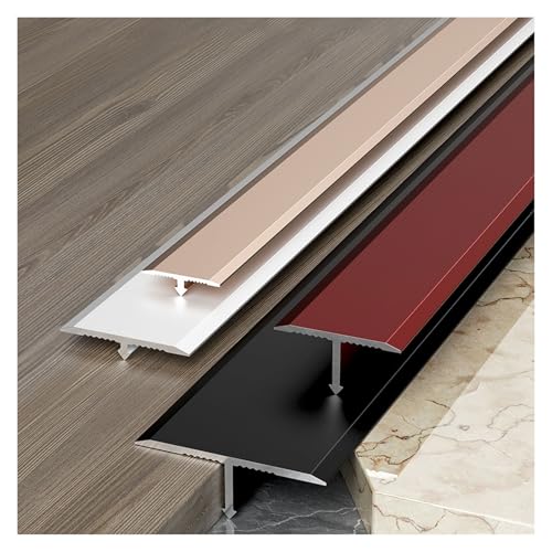 HIFRQVVC T-Profil-Bodenübergangsleisten, Aluminium T Formteil Boden Übergangsleiste Mehrere Größen Multicolor(Red,2CM*90CM) von HIFRQVVC