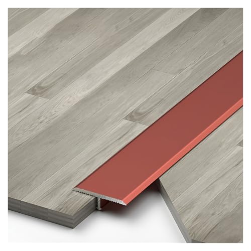 HIFRQVVC T-Profil-Bodenübergangsleisten, Aluminium T-Formteil Bodenübergangsstreifen Schwellenabdeckung 3er-Pack Mehrfarbig Mehrere Größen(Red,4CM*270cm(3 * 90cm)) von HIFRQVVC