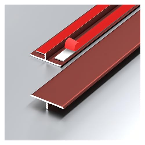 HIFRQVVC T-Profil-Bodenübergangsleisten, Aluminiumlegierung T-Form Selbstklebender Bodenübergangsstreifen Multicolor Mehrere Größen(Red,4CM*90CM) von HIFRQVVC